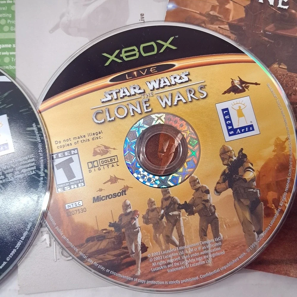 Xbox Star Wars Starfighter‎ Special Edition & Clone Wars Live enabled w/ manual